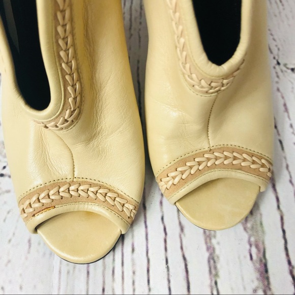 Vince Camuto Leather Peep-Toe Ankle Booties 6 - Picture 4 of 11